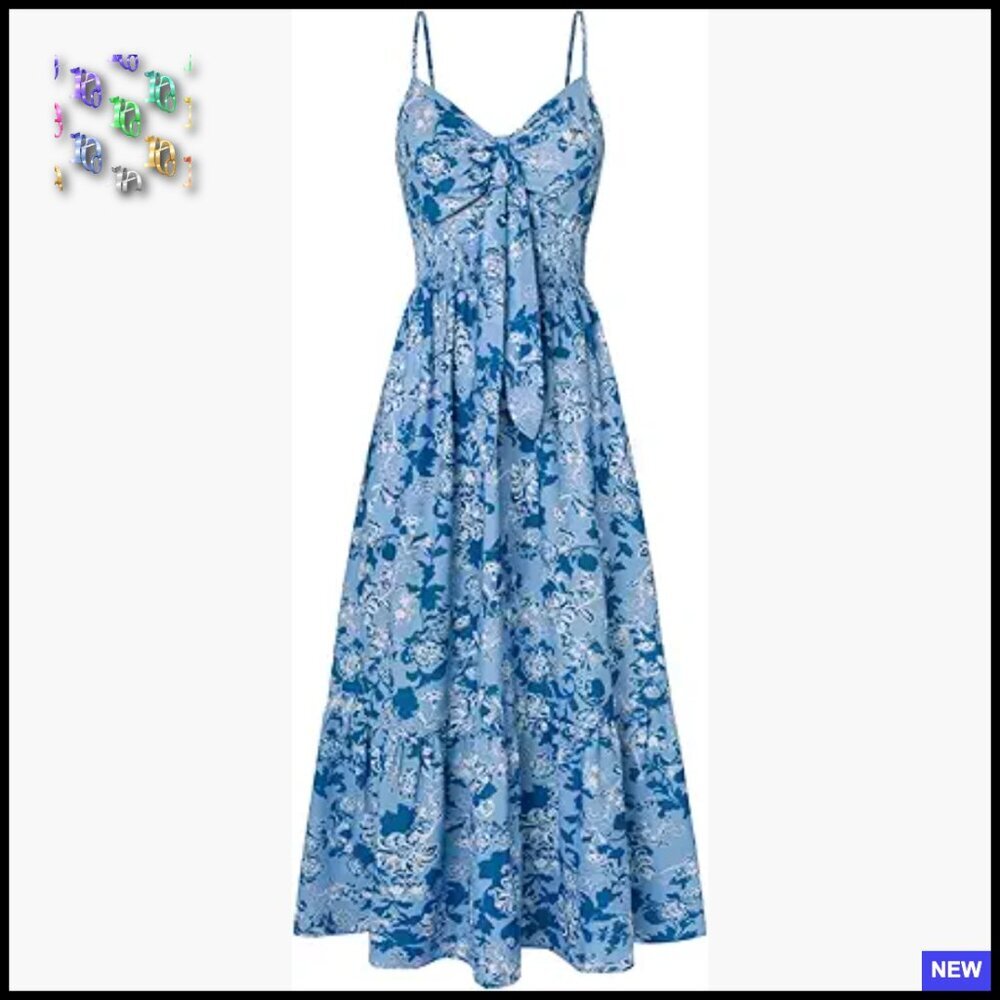 Floral Maxi Dress Boho Chic Summer Beach Vacation Casual Flowy Elegant